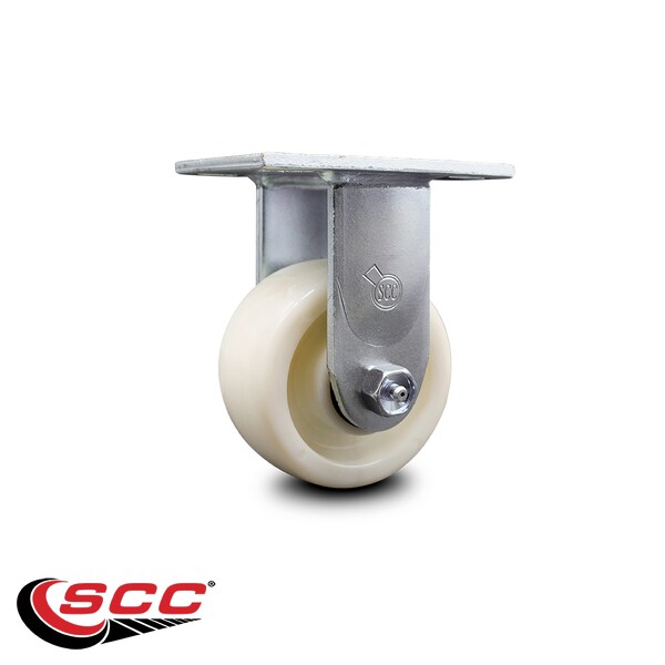 Service Caster 4 Inch Nylon Wheel Rigid Caster with Roller Bearing SCC-30R420-NYR - main